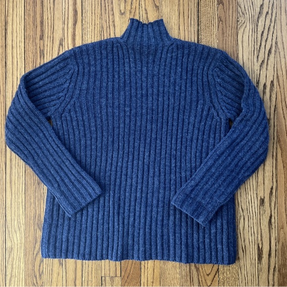 Ralph Lauren Sweaters - Ralph Lauren Deep Blue Ribbed Turtleneck Sweater L